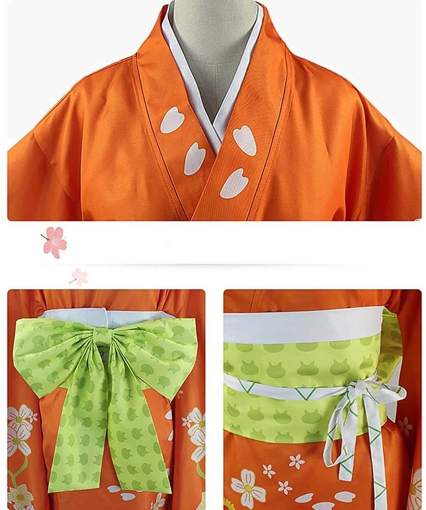 Adult Saionji Hiyoko Kimono Costume Set And Wig For Women Men Halloween Cosplay 5 Adult Saionji Hiyoko Kimono Costume Set And Wig For Women Men Halloween Cosplay - Image 5
