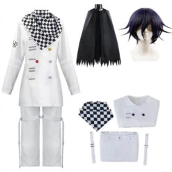 Anime Kokichi Oma Uniforms Scarf Cloak Wig Set Cosplay Costume For Adult -Children Toys Sale DanganronpaV3KokichiOmaUniformsCosplaySuit 12