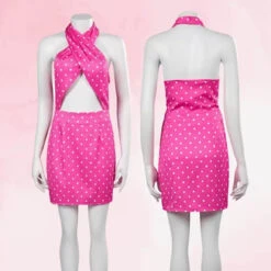 Margot Robbie Sparkling Pink Dress Barbara Day To Night Outfit Carnival Party Cosplay Costume -Children Toys Sale Day to Night Margot Robbie Dress