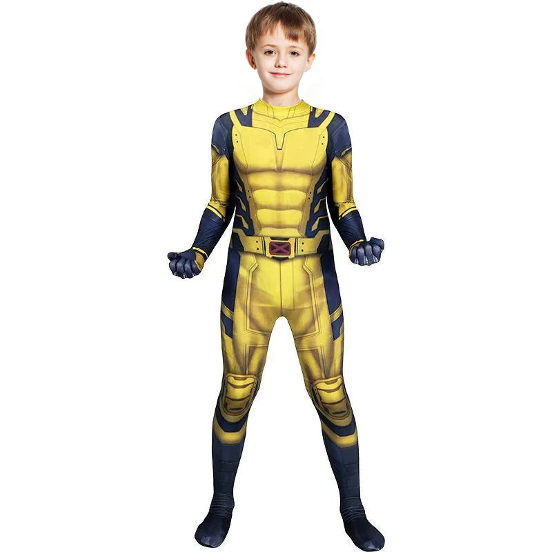 Kids James Howlett Costume Deady Pool Logan Cosplay Outfit Superhero Battle Suit For Children 2 Kids James Howlett Costume Deady Pool Logan Cosplay Outfit Superhero Battle Suit For Children - Image 2