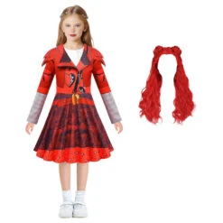 Girls Red Costume The Rise Of Red Cosplay Dress Pants And Gloves For Halloween 15 Girls Red Costume The Rise Of Red Cosplay Dress Pants And Gloves For Halloween -Children Toys Sale Decendents Red Costume The Rise of Red 2