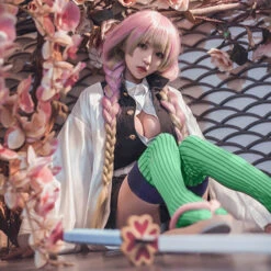Mitsuri Kanroji Cosplay Outfit Halloween Mitsuri Costume Lady's Cosplay Outfit Full Set -Children Toys Sale Demon Slayer Costume Kanroji MitsuriCosplay 6