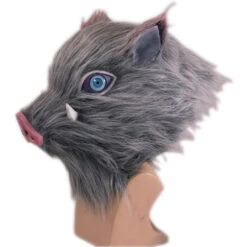 Hashibira Inosuke Mask Pig Plush Helmet Kimetsu Cosplay Essentials -Children Toys Sale DemonSlayerMask 2