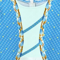 Kids Chloe Charming Outfit Blue Shirt And Flared Pants 2Pcs Suit For Halloween Carnival -Children Toys Sale Descendants Chloe Charming costume 4