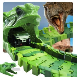 Dinosaur Racing Track Flexible Railway Toys 153pcs Create A Dinosaur World Road Race For Kids -Children Toys Sale Dinosaur Railway track 1