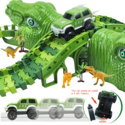 Dinosaur Racing Track Flexible Railway Toys 153pcs Create A Dinosaur World Road Race For Kids -Children Toys Sale Dinosaur Railway track 9