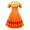 Girls Pepa Dress Fancy Madrigal Family Party Cosplay Outfit For Kids Party Costume