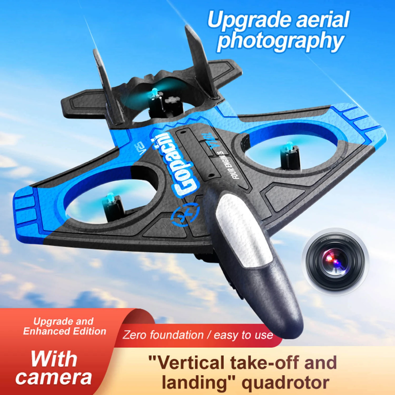Drone With Camera Drop-resistant RC Plane 360° Stunt Spin Remote Control Airplanes Best Drone For Beginners 6 Drone With Camera Drop-resistant RC Plane 360° Stunt Spin Remote Control Airplanes Best Drone For Beginners - Image 6