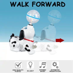 Electric Dog Dancing & Rotating Dog With Ball Kids Electric 3D Light Dog Pet 9 Electric Dog Dancing & Rotating Dog With Ball Kids Electric 3D Light Dog Pet -Children Toys Sale Electric Music Toy Dog 9