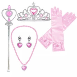 Kids Pink Elsa Dress Summer Party Dress Birthday Dress Up For Girls 3T-10 Years -Children Toys Sale Elsa accessories pink color