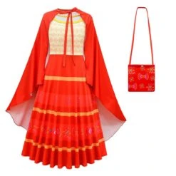 Kids Dolores Dress Long Sleeve A-Line Dolores Madrigal Cosplay Costume -Children Toys Sale Encanto Dolores Costume 3