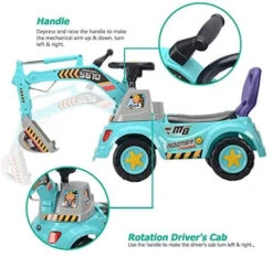 Kids 3-in-1 Ride-on Excavator Truck With Music For Boys Girls Indoor Outdoor Scooter, Pulling Cart & Excavator 11 Kids 3-in-1 Ride-on Excavator Truck With Music For Boys Girls Indoor Outdoor Scooter, Pulling Cart & Excavator -Children Toys Sale Excavator yellow 02