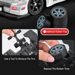 1/16 RC Drift Car 18KM/H Fast Remote Control Cars Spray Car With Led Light Sound For Kids -Children Toys Sale F green 05