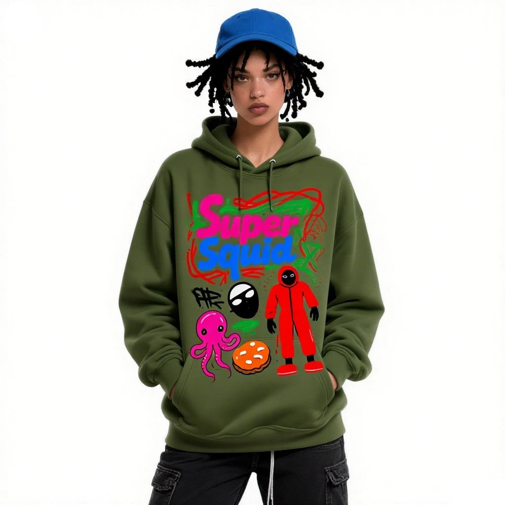 Adult Game Hoodie Causal Unisex Red Guard Hooded Sweatshirt With Plus Size 3 Adult Game Hoodie Causal Unisex Red Guard Hooded Sweatshirt With Plus Size - Image 3