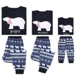 Family Christmas Pajamas Set Casual Winter Long Sleeve Parent-child Family Matching Clothes -Children Toys Sale Family Christmas Pajamas Set 2
