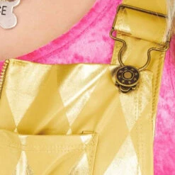 Female Harley Costume Harley Joker Gold Overalls With Vest For Women Halloween Cosplay -Children Toys Sale Femal harley joker costume 1