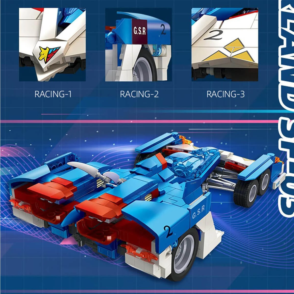 793 PCS F1 Garland SF-03 Building Blocks Car Model Formula 1 Sports Car Building Kit Collection Car 2 793 PCS F1 Garland SF-03 Building Blocks Car Model Formula 1 Sports Car Building Kit Collection Car - Image 2