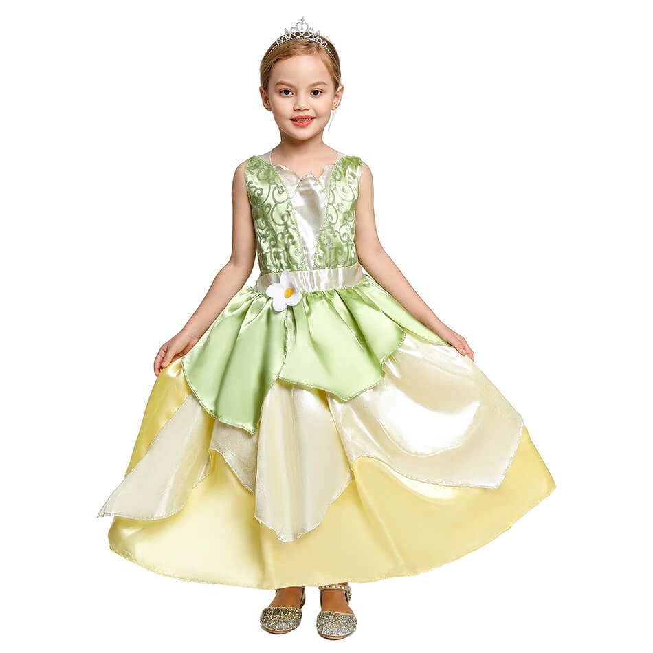 Princess Tiana Dress Role Playing Dresses Halloween Costume 1 Princess Tiana Dress Role Playing Dresses Halloween Costume