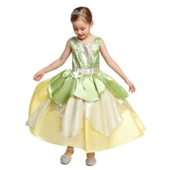 Princess Tiana Dress Role Playing Dresses Halloween Costume 10 Princess Tiana Dress Role Playing Dresses Halloween Costume -Children Toys Sale Frogprincesscostume 2