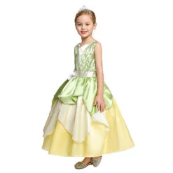 Princess Tiana Dress Role Playing Dresses Halloween Costume 11 Princess Tiana Dress Role Playing Dresses Halloween Costume -Children Toys Sale Frogprincesscostume 3