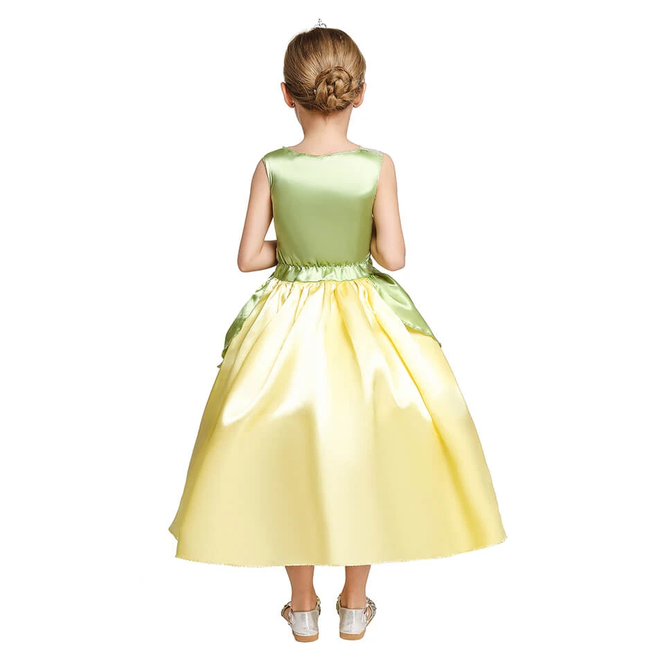 Princess Tiana Dress Role Playing Dresses Halloween Costume 7 Princess Tiana Dress Role Playing Dresses Halloween Costume - Image 7