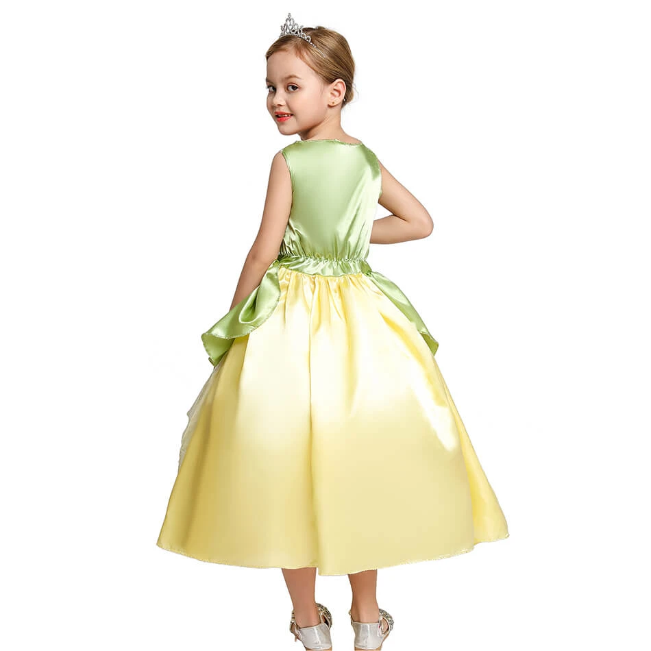 Princess Tiana Dress Role Playing Dresses Halloween Costume 8 Princess Tiana Dress Role Playing Dresses Halloween Costume - Image 8