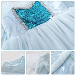Little Girls Winter Princess Dress Elsa Snowflake Fluffy Sweater Dresses 1-10 Years -Children Toys Sale FrozenPrincessDress 7