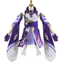 Keqing Cosplay Costume Adult Game Ke Qing Outfit Full Set Halloween Party Dress Up
