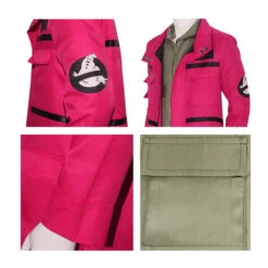 Adult Ghost Hunter Uniform Hot Pink Outer Coat And Khaki Jumpsuit Set Halloween Costume 12 Adult Ghost Hunter Uniform Hot Pink Outer Coat And Khaki Jumpsuit Set Halloween Costume -Children Toys Sale Ghostbusters Frozen Empire costume 3