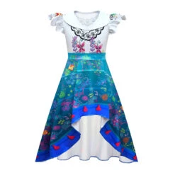 Girls Mirabel Cosplay Dress High Low Iregular Hem Fashion Kids Movie Costume -Children Toys Sale Girl sMirabelDress 2