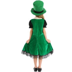 Girls Saint Patricks Day Outift Leprechaun Dress Hat And Bowtie Full Set For St Paddy Day -Children Toys Sale Girls saint patrick day outfit 3