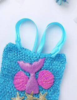 Kids Mermaid Tutu Dress Handmade Princess Ariel Beach Vacation Dress With 3D Flower And Hair Hoop 15 Kids Mermaid Tutu Dress Handmade Princess Ariel Beach Vacation Dress With 3D Flower And Hair Hoop -Children Toys Sale GirlsMermaiddress 8