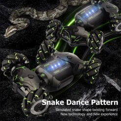 2.4G RC Stunt Car 360° Rotation Twisting Car 4WD Climbing Stunt Car For Kids -Children Toys Sale Green1control 04