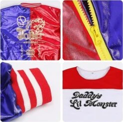Kids Harley Costume Jacket Shirt Shorts Task Force X Cosplay Outfit Set For Halloween Carnival -Children Toys Sale Harley Quinn COSTUME 3