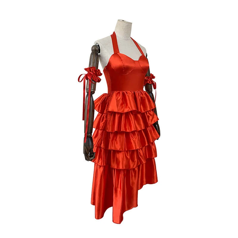 Adult Harley Outfit Sexy Harley Red Dress Halloween Carnival Party Cosplay Costume 2 Adult Harley Outfit Sexy Harley Red Dress Halloween Carnival Party Cosplay Costume - Image 2