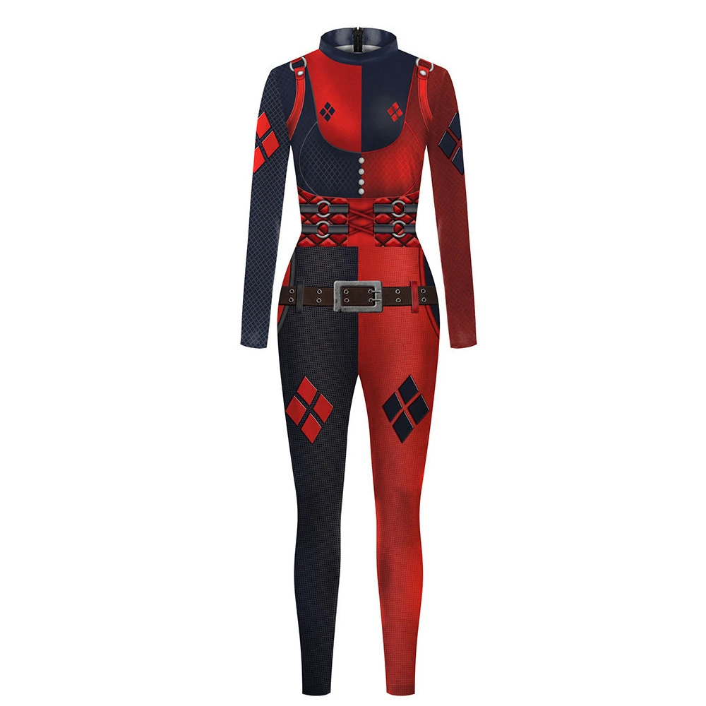 Harley Costume Women Harley Joker Jumpsuit Girls Sexy Halloween Cosplay Outfit 6 Harley Costume Women Harley Joker Jumpsuit Girls Sexy Halloween Cosplay Outfit - Image 6