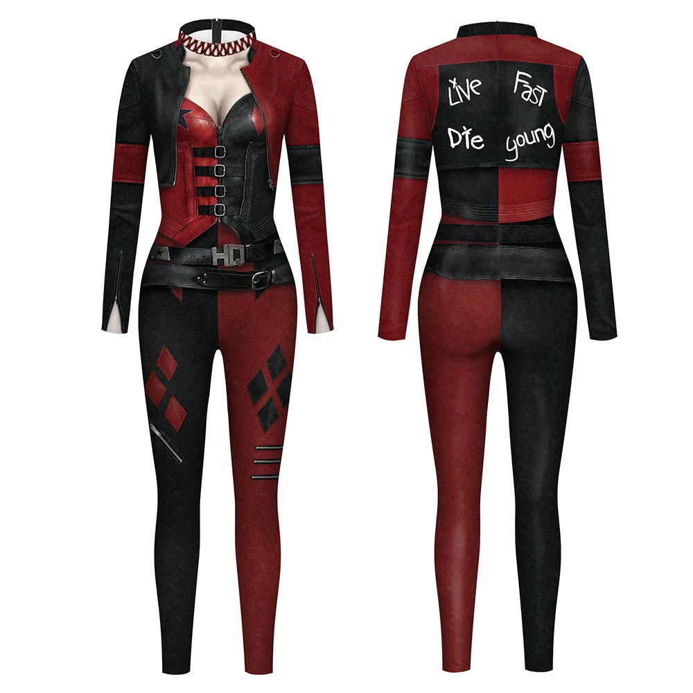 Harley Costume Women Harley Joker Jumpsuit Girls Sexy Halloween Cosplay Outfit 1 Harley Costume Women Harley Joker Jumpsuit Girls Sexy Halloween Cosplay Outfit