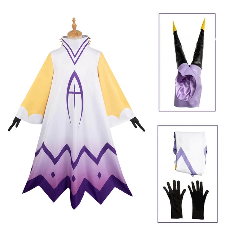 Adam Costume Hazbin Hotel Adam Robe With Headgear Gloves Halloween Party Cosplay Costume 2 Adam Costume Hazbin Hotel Adam Robe With Headgear Gloves Halloween Party Cosplay Costume - Image 2