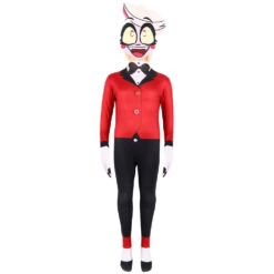 Kids Charlie Morningsta Costume Hazbin Hotel Cosplay Outfit Princess Of Hell Jumpsuit Helmet Suit