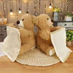 Adorable Peek-A-Boo Teddy Bear Animated Stuffed Animal Toys For Toddler -Children Toys Sale HideAndSeekTeddyBear 1