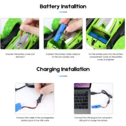 Remote Control Stunt Racing Car High Speed Double Sided 360 Rotating Tumbling Flips With Flashing Lights 17 Remote Control Stunt Racing Car High Speed Double Sided 360 Rotating Tumbling Flips With Flashing Lights -Children Toys Sale High Speed Racing Car 2