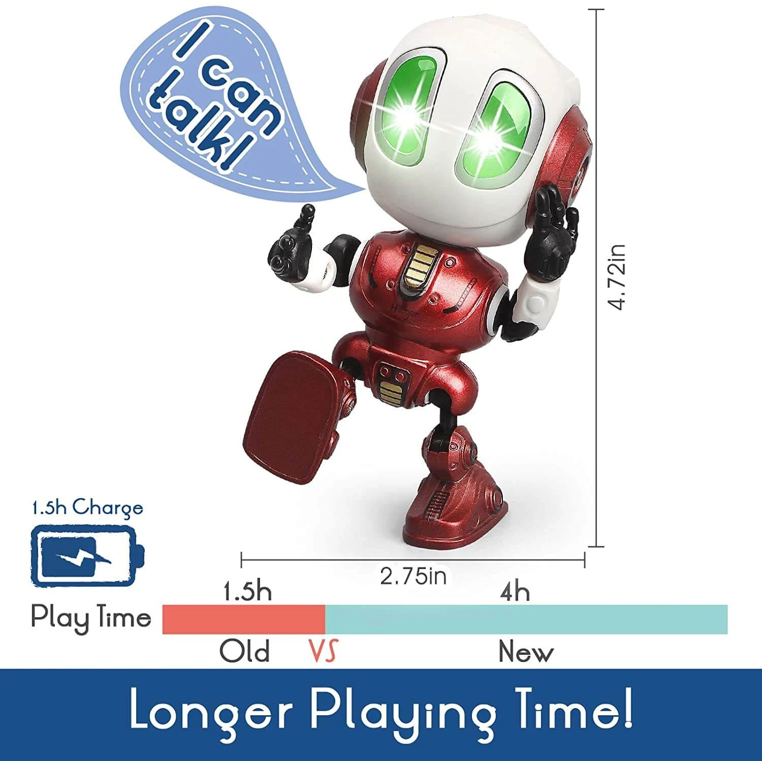 Interactive Voice Robot Intelligent Recording Alloy Gesture Touch Talking Robot Mini Electronic Doll 14 Interactive Voice Robot Intelligent Recording Alloy Gesture Touch Talking Robot Mini Electronic Doll - Image 14