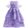 Girl Isabela Dress Chiffon Soft Flower Princess Madrigal Dress With Garland