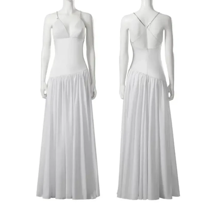 Women Joker 2 Harley Costume White Lady Quinn Dress Halloween Cosplay Outfit 4 Women Joker 2 Harley Costume White Lady Quinn Dress Halloween Cosplay Outfit - Image 4