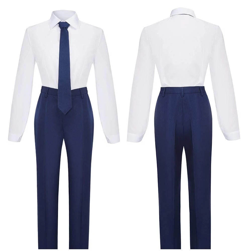 Adult Miwa Kasumi Cosplay Costume JJK Blue Jacket Trousers Shirt Tie Full Set For Women 4 Adult Miwa Kasumi Cosplay Costume JJK Blue Jacket Trousers Shirt Tie Full Set For Women - Image 4