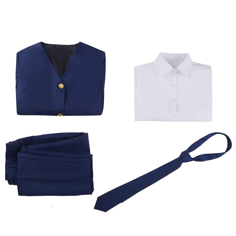 Adult Miwa Kasumi Cosplay Costume JJK Blue Jacket Trousers Shirt Tie Full Set For Women 6 Adult Miwa Kasumi Cosplay Costume JJK Blue Jacket Trousers Shirt Tie Full Set For Women - Image 6