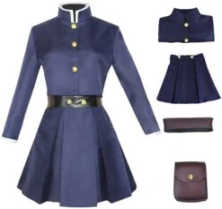 Nobara Kugisaki Costume JJK Blue Nobara Cosplay Shirt Dress Bag Wig Full Set 9 Nobara Kugisaki Costume JJK Blue Nobara Cosplay Shirt Dress Bag Wig Full Set -Children Toys Sale Jujutsu kaisen costume nobara cosplay full set 12