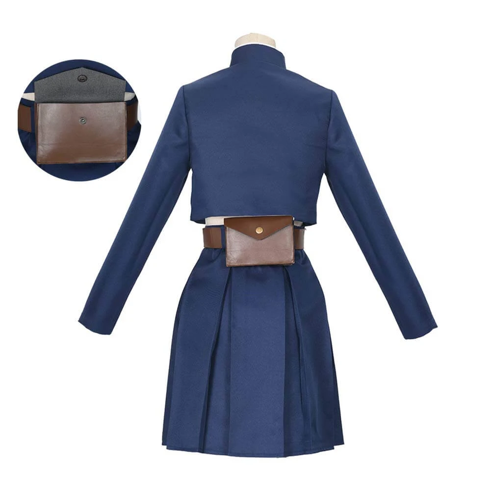 Nobara Kugisaki Costume JJK Blue Nobara Cosplay Shirt Dress Bag Wig Full Set 4 Nobara Kugisaki Costume JJK Blue Nobara Cosplay Shirt Dress Bag Wig Full Set - Image 4
