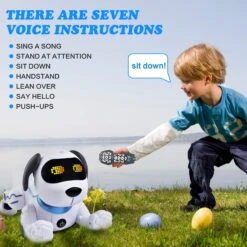 K16A Electronic Pets Remote Control Programable Robot Stunt Intelligent Dog With Sound Interactive 13 K16A Electronic Pets Remote Control Programable Robot Stunt Intelligent Dog With Sound Interactive -Children Toys Sale K16AElectronicPetsRCAnimalProgramableRobot 2