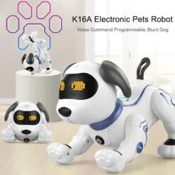 K16A Electronic Pets Remote Control Programable Robot Stunt Intelligent Dog With Sound Interactive 15 K16A Electronic Pets Remote Control Programable Robot Stunt Intelligent Dog With Sound Interactive -Children Toys Sale K16AElectronicPetsRCAnimalProgramableRobot 6